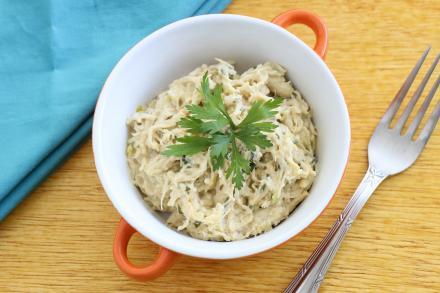 Frango desfiado no catupiry