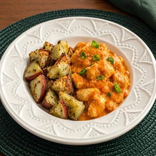 Frango Ensopado com Batata doce Rústica