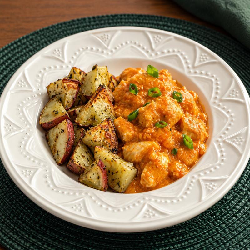Frango Ensopado com Batata doce Rústica