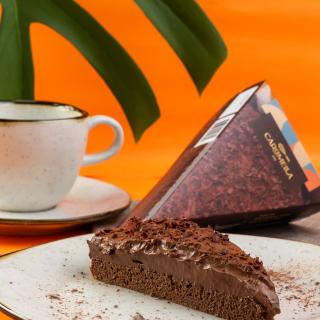 Fatia Torta Brownie e Brigadeiro