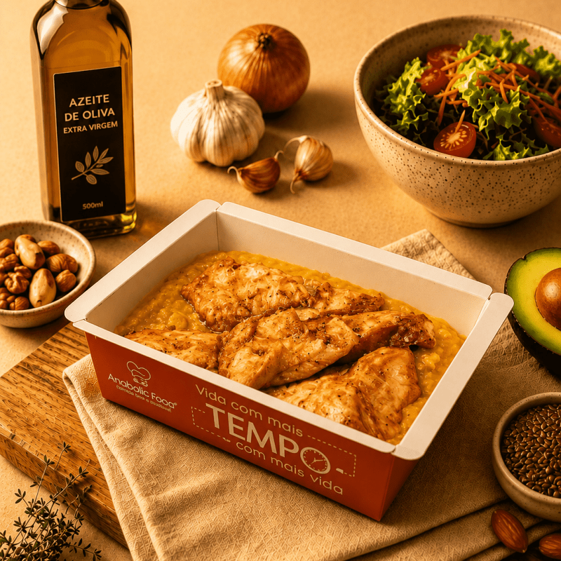 Creme de milho com Lascas de Frango Condimentadas