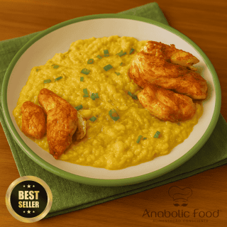 Creme de milho com Lascas de Frango Condimentadas