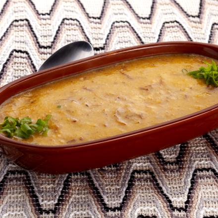 Creme de batata inglesa com Carne desfiada - 400g