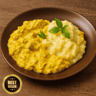 Frango Mostarda e Mel com Purê de Batata Doce