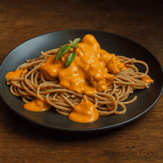 Frango ao Molho Romesco com Massa integral