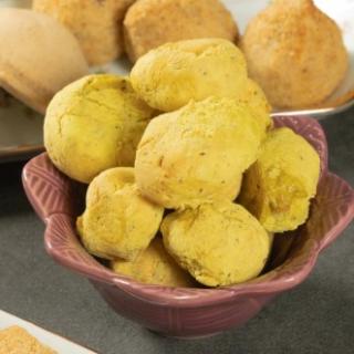 Mini Pão de Polvilho Vegano Sem Glúten, Sem Leite (20 unidades)