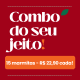 Combo do seu jeito: 15 marmitas por R$ 22,90 cada!
