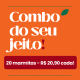 Combo do seu jeito: 20 marmitas por R$ 20,90 cada!