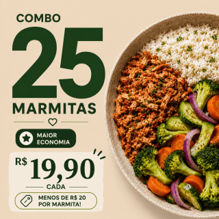 Combo do seu jeito: 25 marmitas