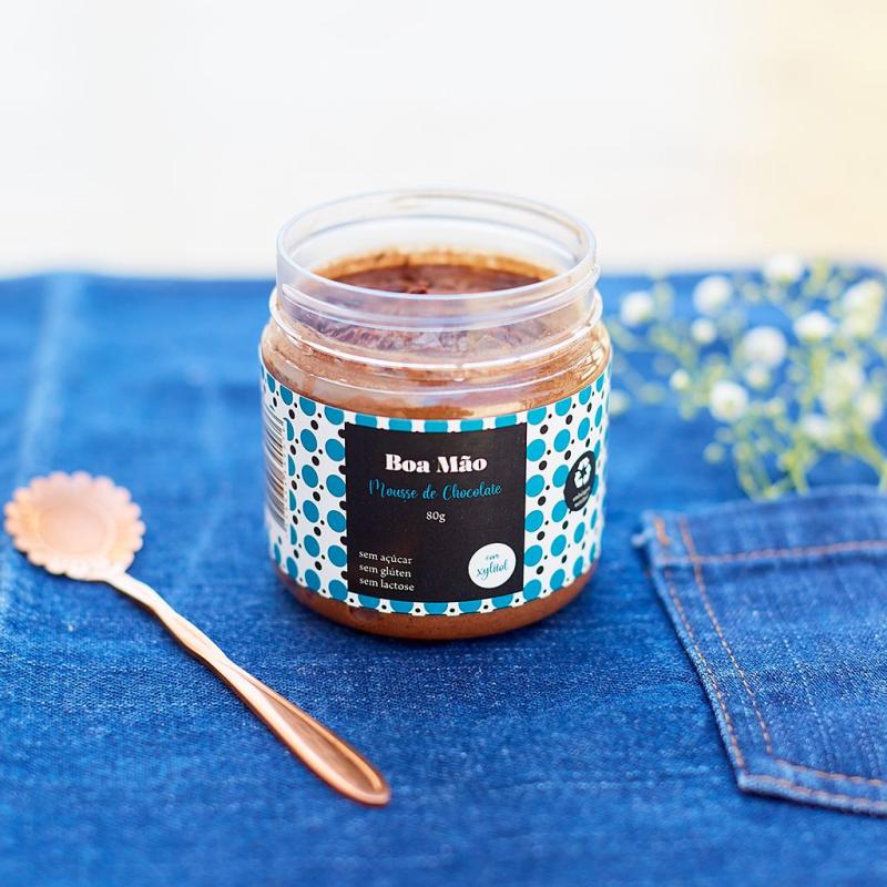 Doce de pote sem açúcar Mousse de chocolate