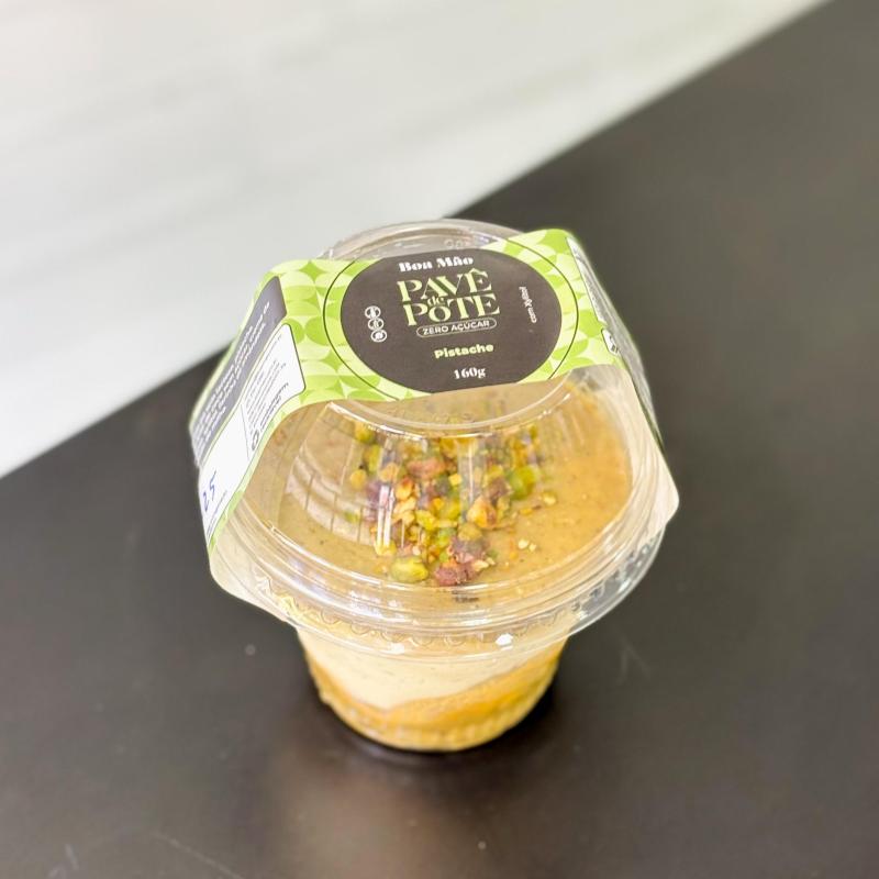 Doce de pote sem açúcar - Pavê de pistache