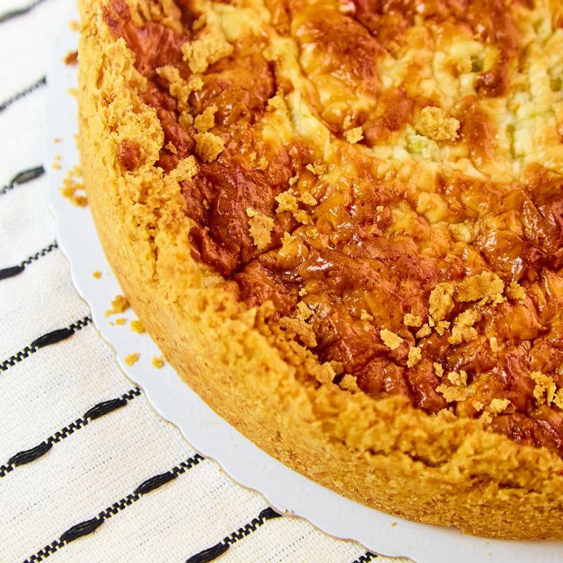 Quiche de queijo com alho poró