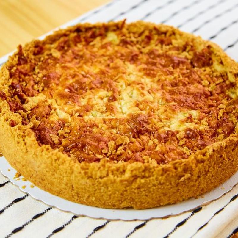 Quiche de queijo com alho poró