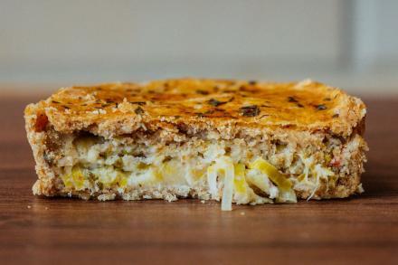 Mini Torta de Alho poró - Integral