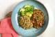 td. Boeuf bourguignon com cogumelos e molho de vinho, arroz integral  e legumes grelhados