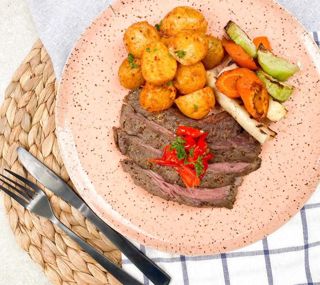 td. Fraldinha assada ao molho de pimenta biquinho