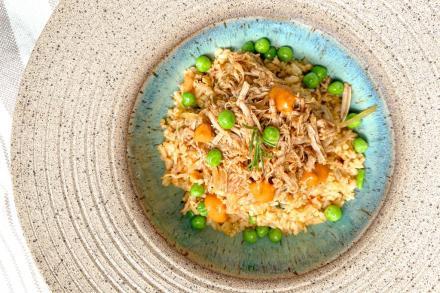 td. Arroz de pernil com ervas e especiarias