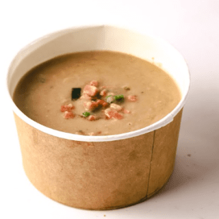 SOPA DE MANDIOCA C/ LEGUMES E CARNE DESFIADA