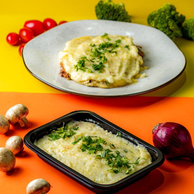 Escondidinho de carne desfiada com mandioca