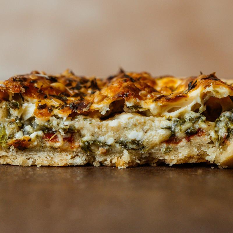 QUICHE DE ESPINAFRE COM RICOTA INTEGRAL