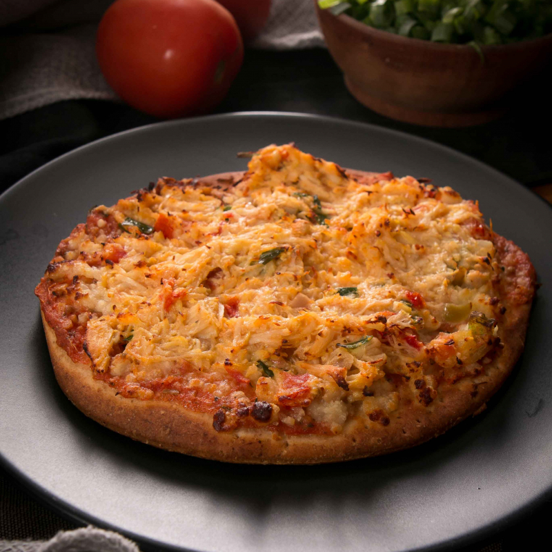 Mini pizza integral de frango