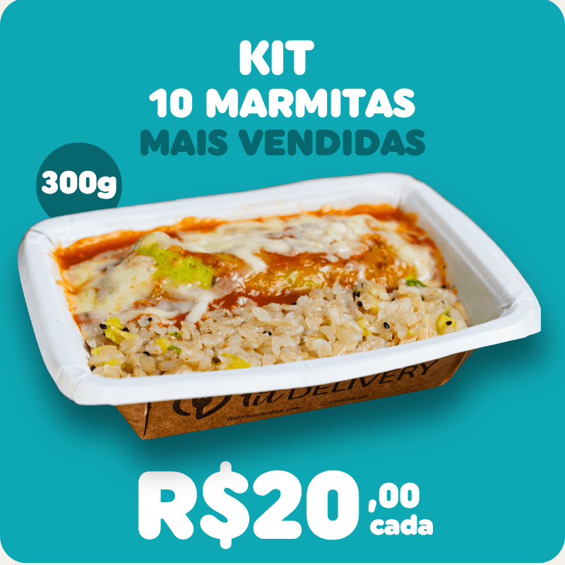 Kit 10 marmitas mais vendidas