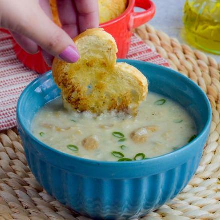 Creme de Couve-flor com Frango