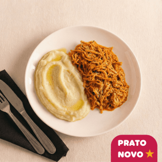 Frango desfiado com pure de couve-flor LOWCARB