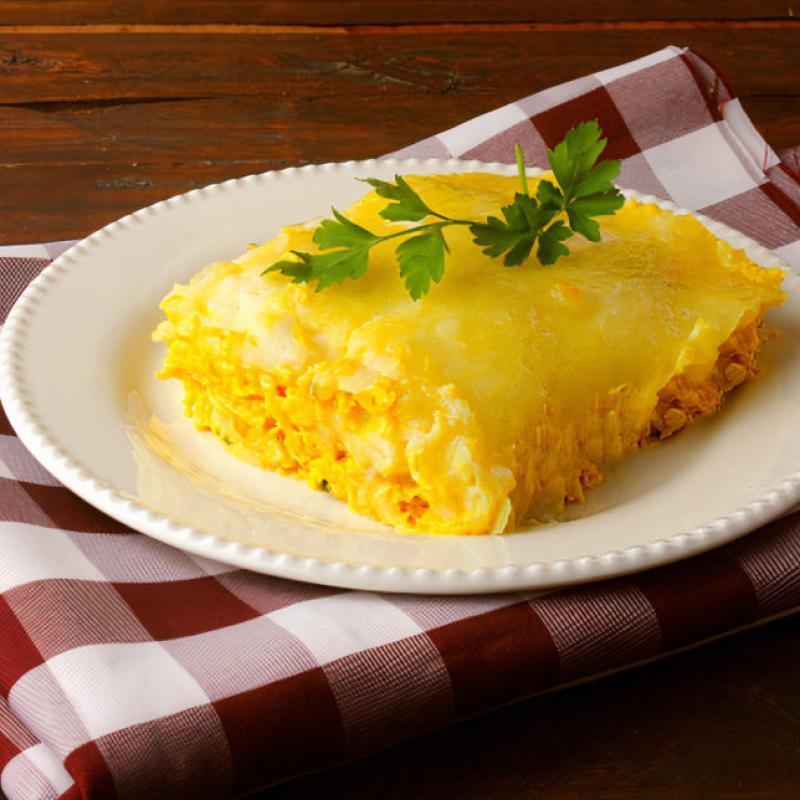 Escondidinho de batata doce com frango (Fit Mais)