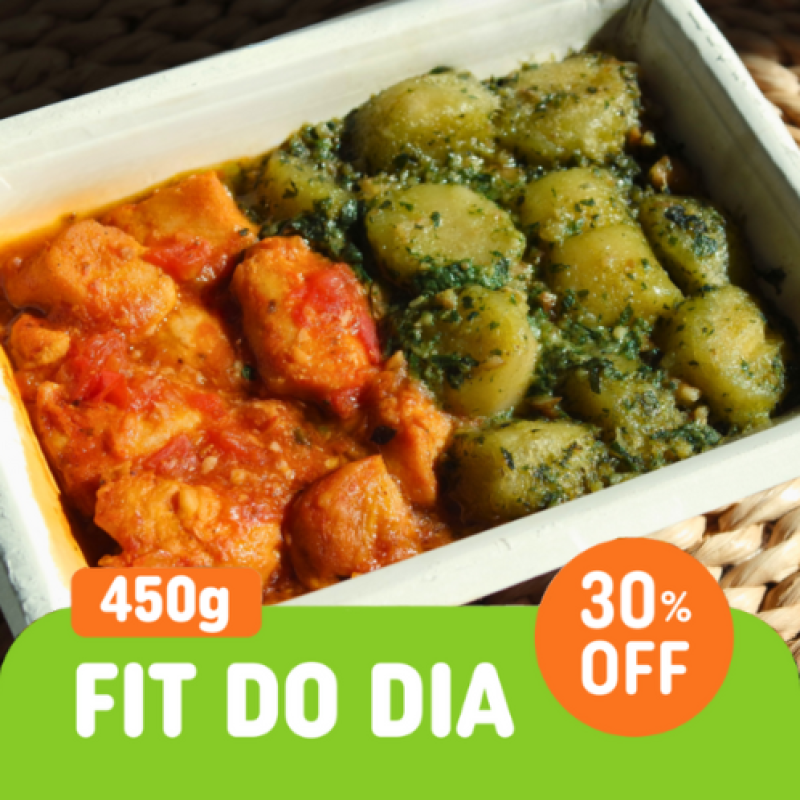 Nhoque de batata doce ao pesto com frango ao molho (Fit Mais) [venc 06/02]