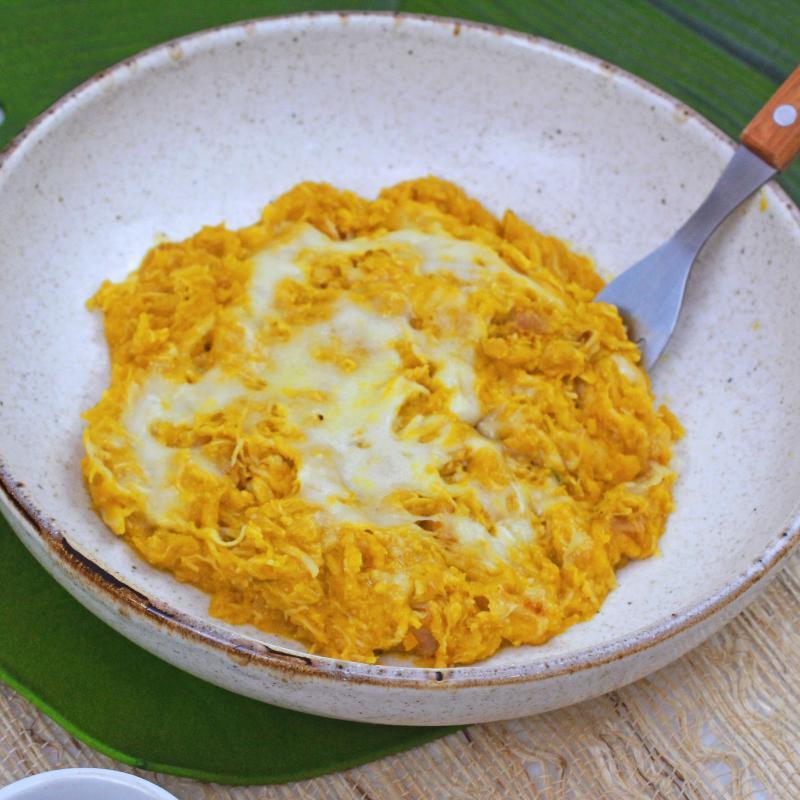 Fricassê de frango com abóbora e bacon LOWCARB