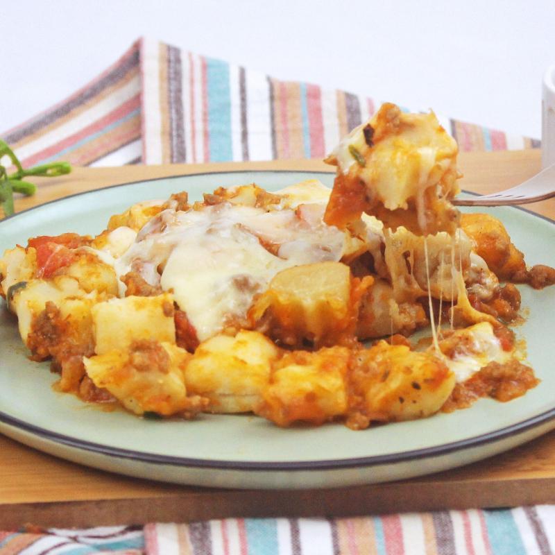 Nhoque de aipim à bolonhesa (Fit Mais)