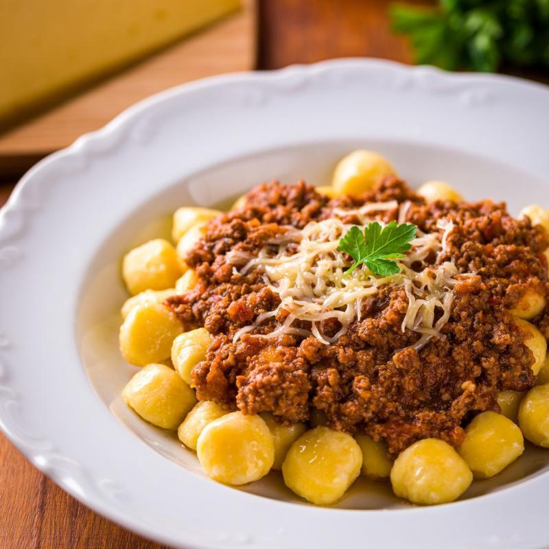 Nhoque de batata doce à bolonhesa (Fit Mais)