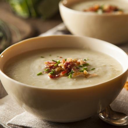 Sopinha de Inhame com Carne Moída