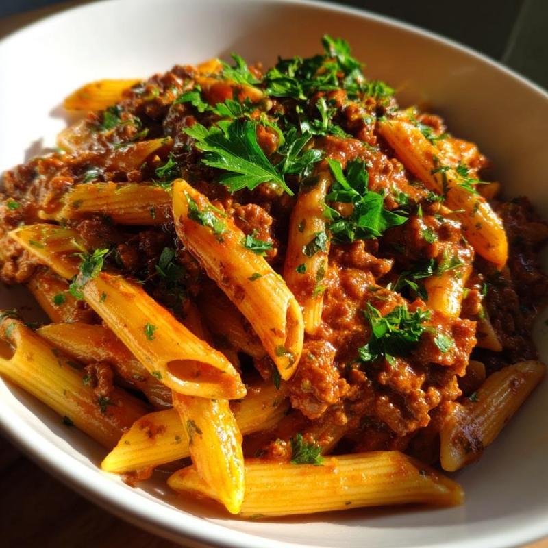 Penne integral a bolonhesa de soja VEGGIE