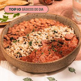 Brasileirinho de Carne arroz e feijão