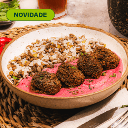 Clássico árabe vegano, rico em proteína vegetal