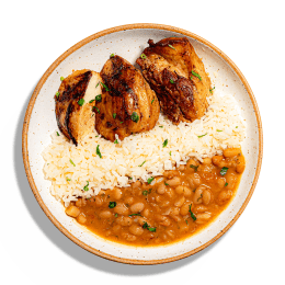 Filé de Frango Arroz e Feijão