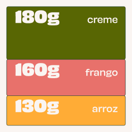 Galeto com Creme de Milho e Arroz de Brocolis