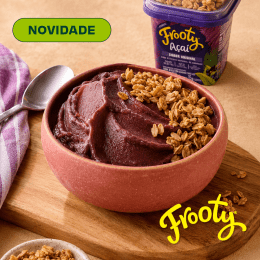Açaí cremoso com granola crocante e mais fibras