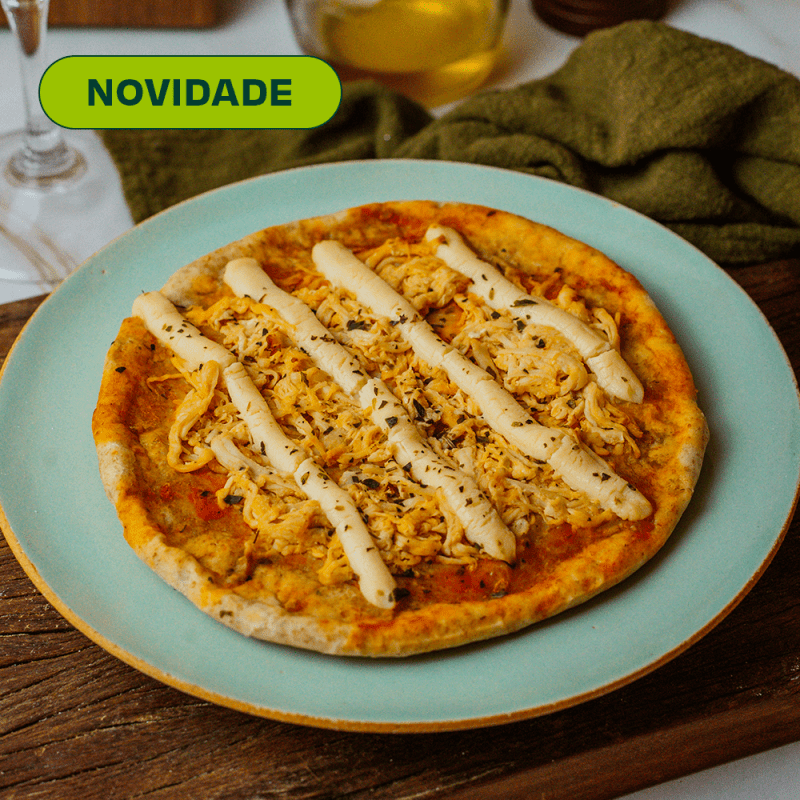 izza leve de frango com requeijão cremoso