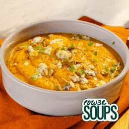 Sopa cremosa de abóbora com toque de gorgonzola