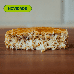 Torta de frango cremosa com massa integral