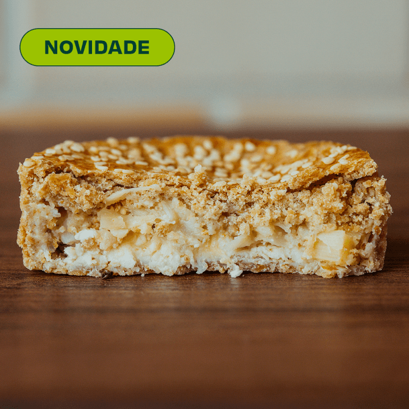 Torta vegetariana de palmito cremosa, massa integral