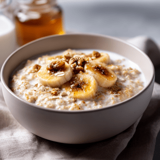 Mingau aveia e banana