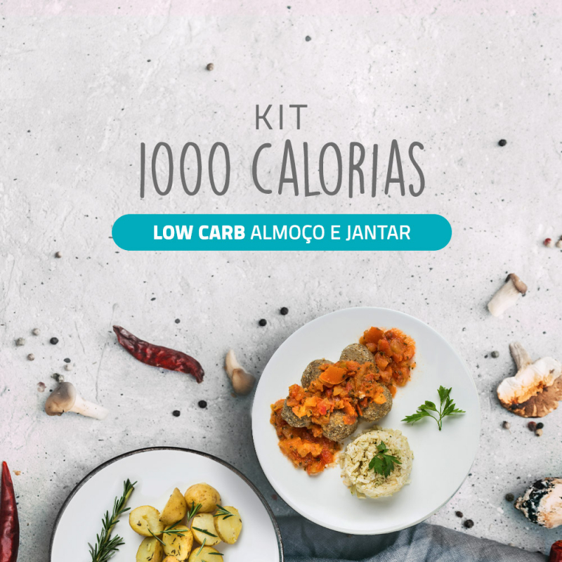 Kit 1000 Cal Low Carb  Almoço e Jantar