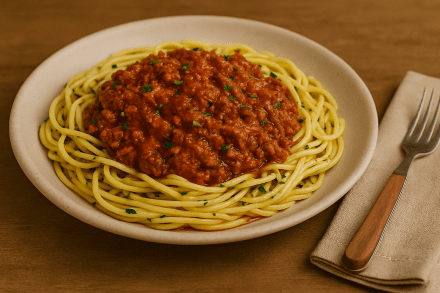 Espaguete sem Glúten à Bolonhesa