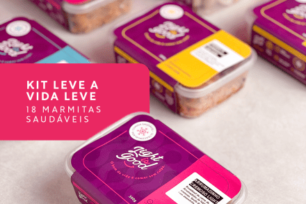 Kit com 18 Marmitas saudáveis