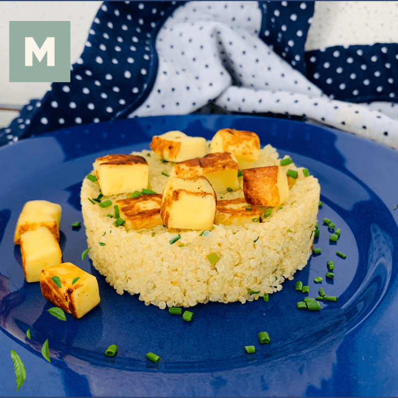 Risoto de quinoa com queijo coalho