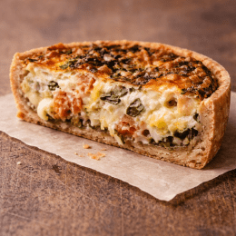 Mini quiche de trigo integral
